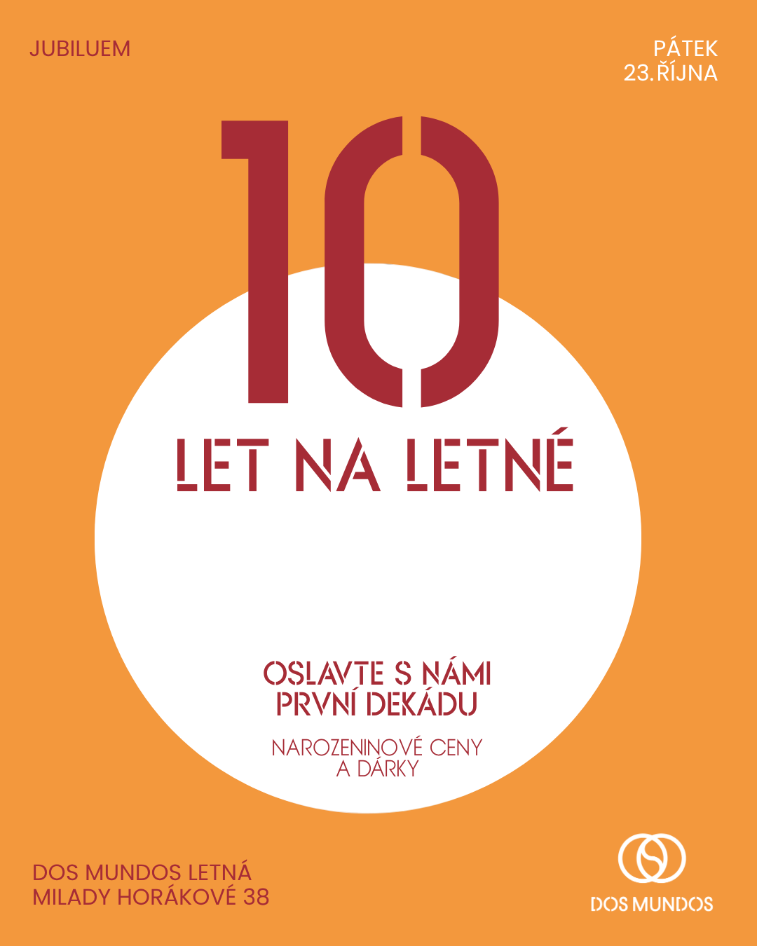 10 Let na Letné: Oslavte to s námi